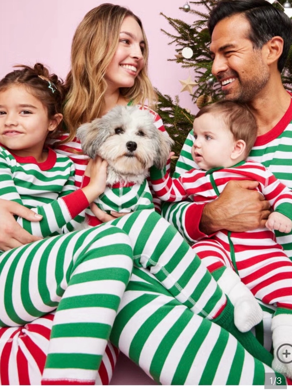 Hannah Anderson Family Green & White Holiday Stripe Pajamas